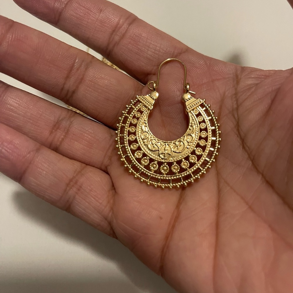 Circular Boho Design Hoops - Picture 2 of 2